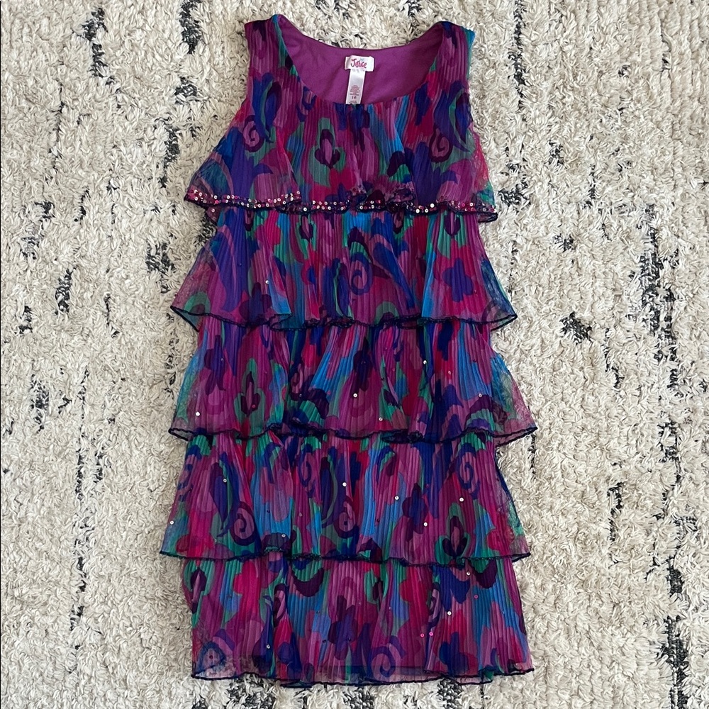 Bonnie Jean Multicolor Ruffled Dress